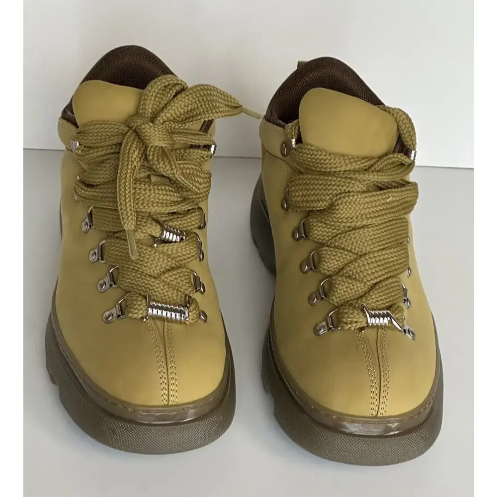 Burberry Manilla Leather Ankle Trek Boots 12 US (45 Euro) 8074577 IT NIB $1190